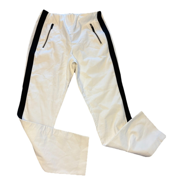 rag & bone Pants - NWT Rag & Bone Simone Cotton Sport Pant Womens Size 6 White & Black Track Stripe